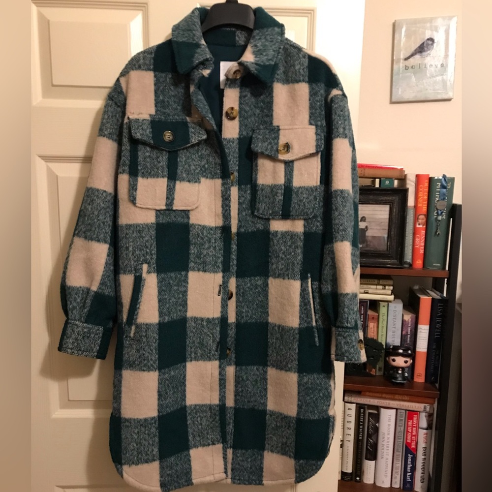 Avec les Filles Plaid “Shacket”Coat size XS